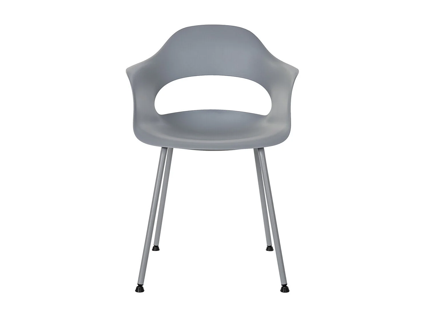 Cadeira de metal PP 56x54x80 cinza claro fosco