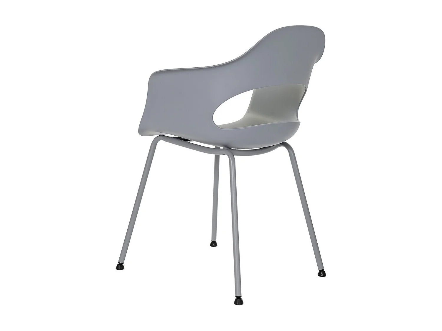 Cadeira de metal PP 56x54x80 cinza claro fosco