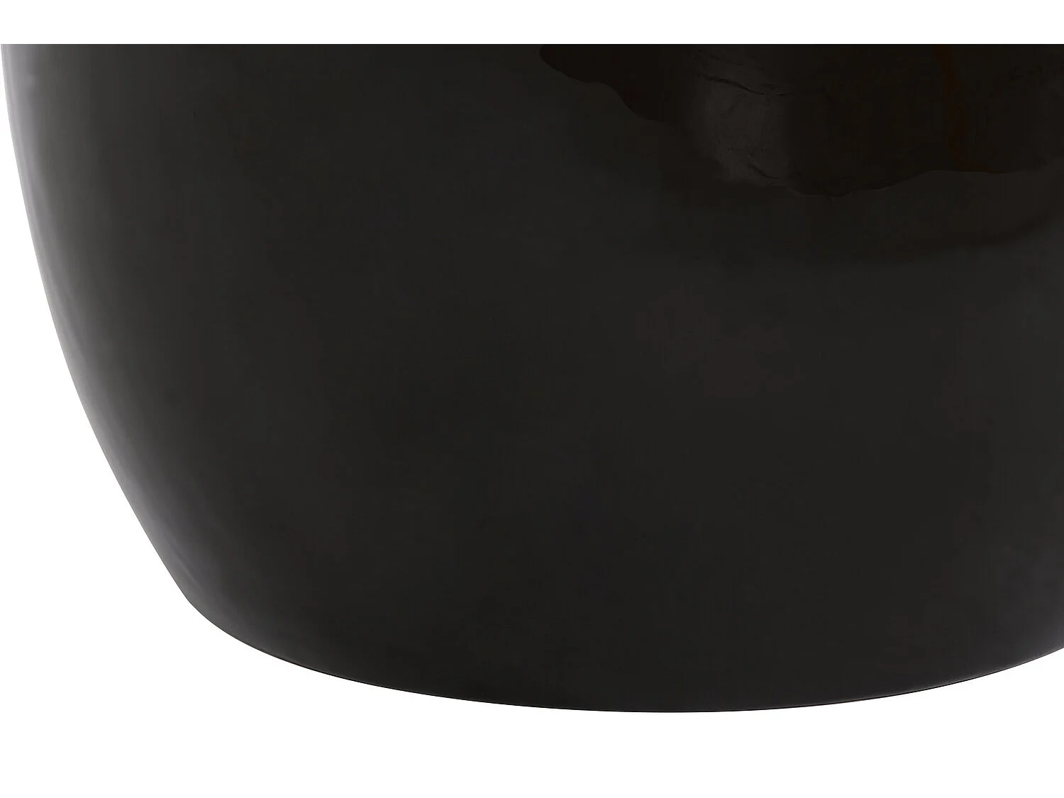 Mesa lateral de vidro e metal, 59x59x46 cm, preta.