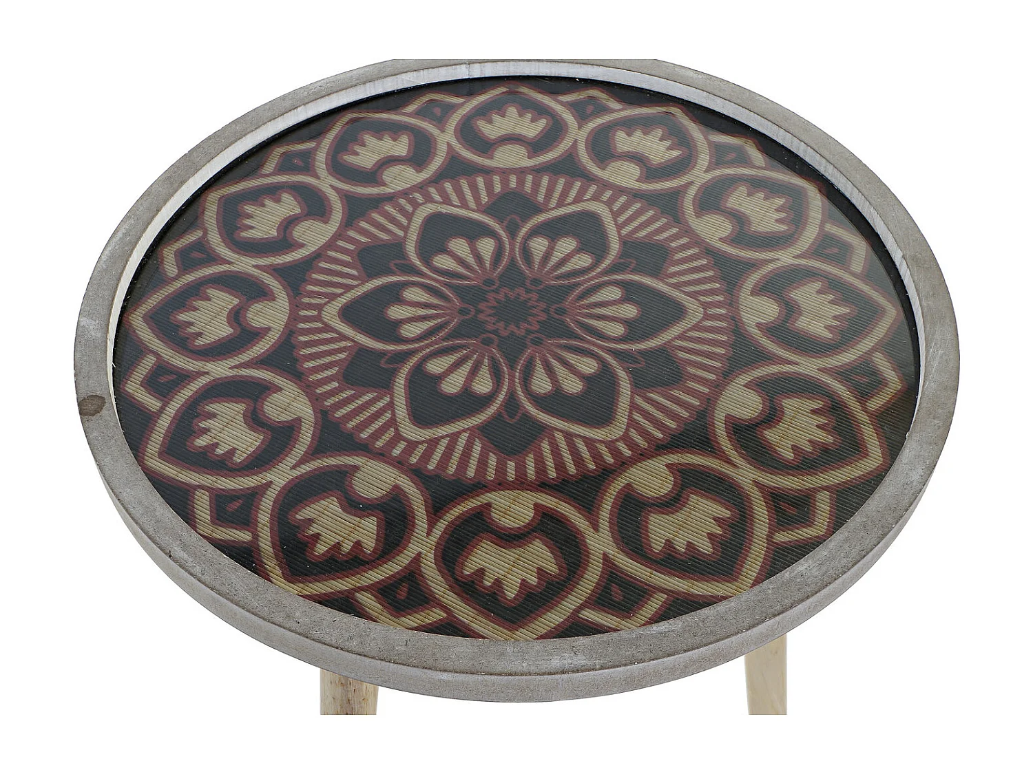 Bijzettafel van MDF, 40x40x41 cm, naturel.