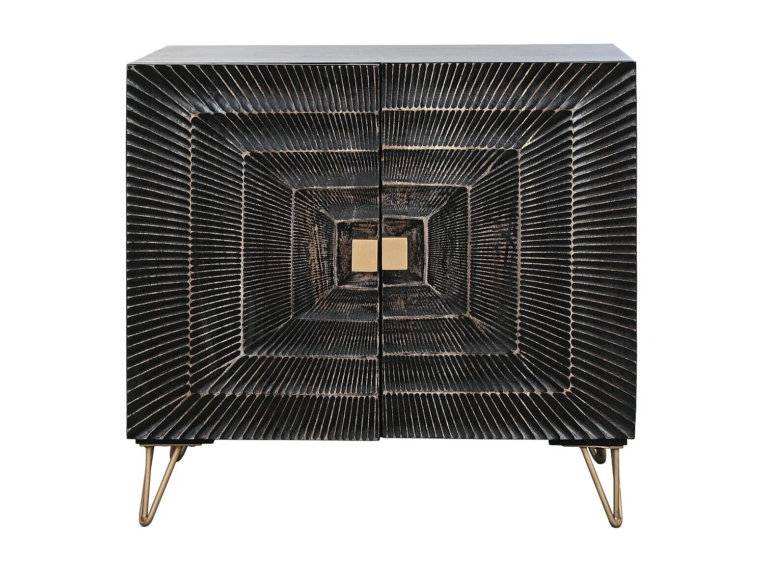 Aparador Mango Metal 81X45X75 Mandala Negro