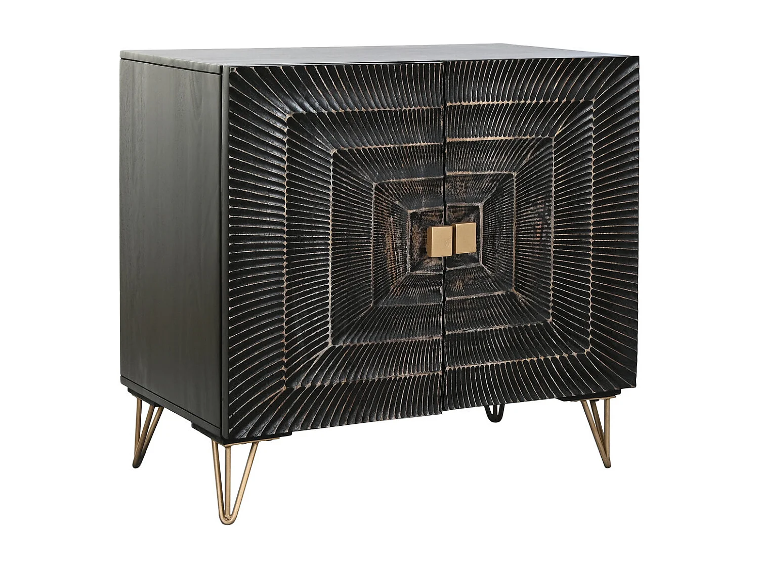 Aparador Mango Metal 81X45X75 Mandala Negro