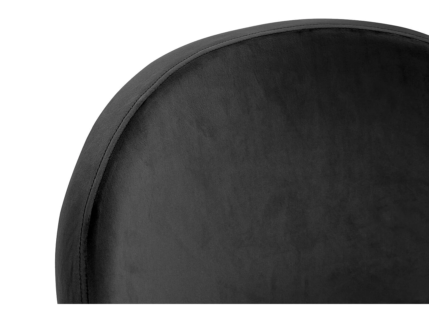 Polyester stoel met metalen frame, 62x58x73 cm, zwart fluweel