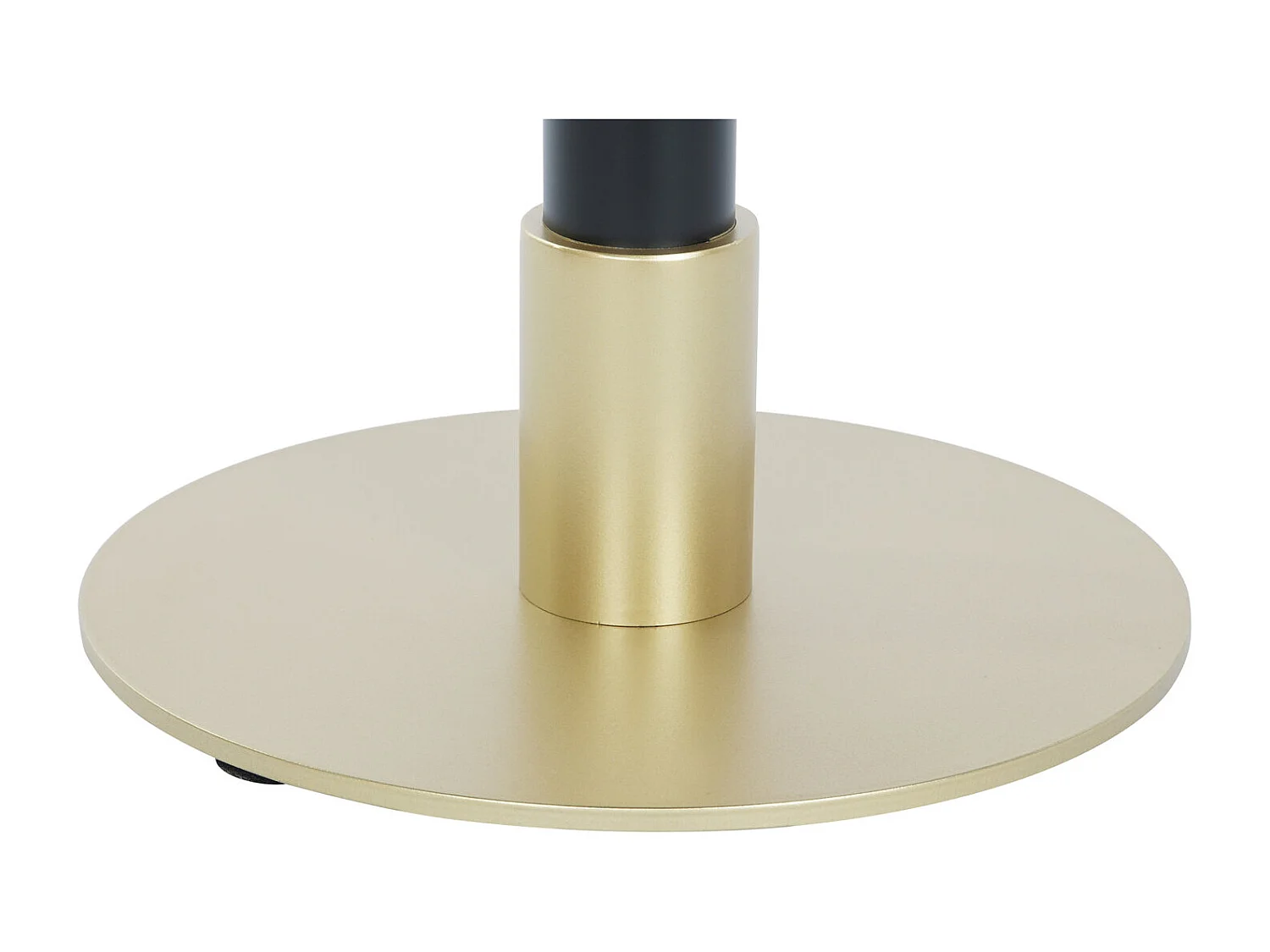 Mesa lateral de metal com tampo de mármore, 45x45x51 cm, preta.