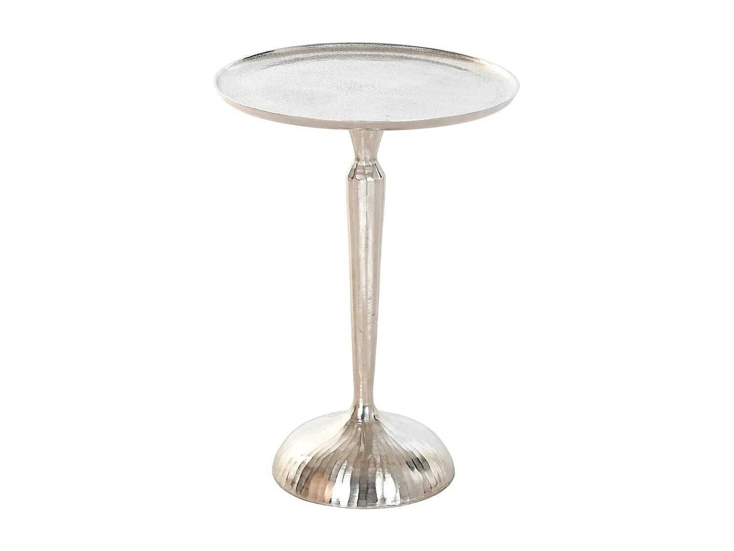 Aluminium bijzettafel 41x41x58 cm, zilverkleurig