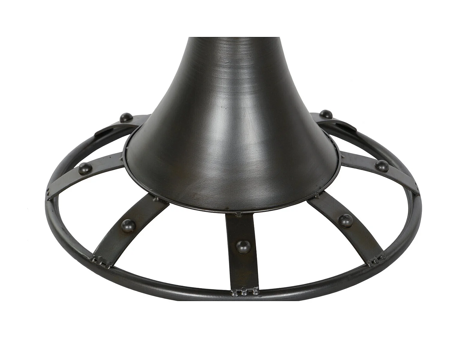 Mesa lateral em madeira de abeto, estrutura em metal, 60x60x63,5 cm, preta.