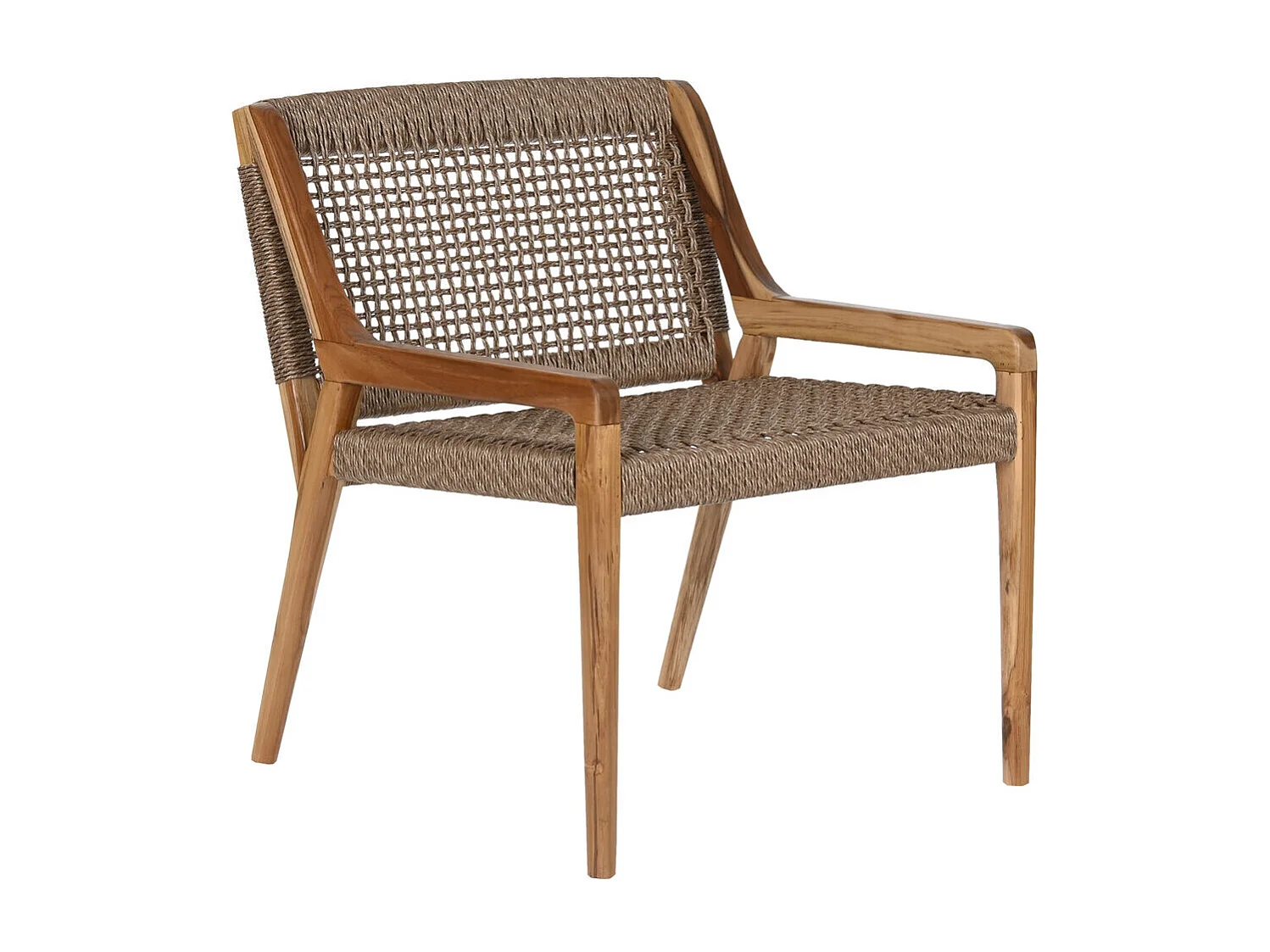 Sedia in fibra di teak 65X62X72 marrone