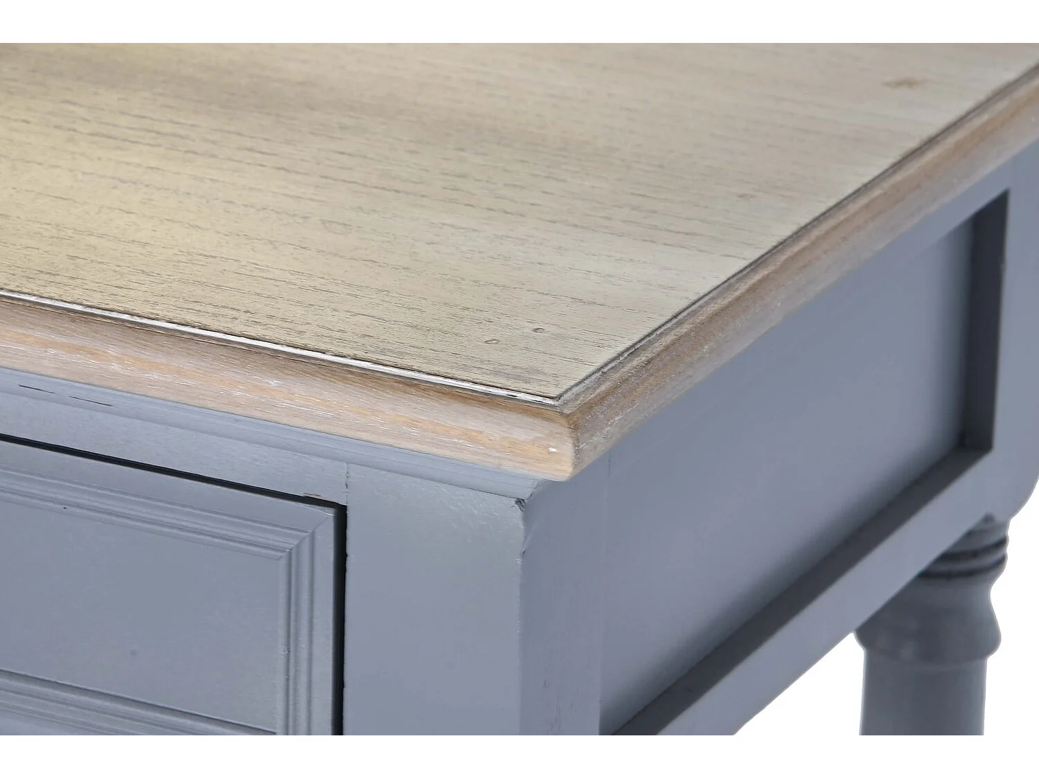 Buffet Paulownia em MDF, 117 x 39 x 89 cm, 2 gavetas, cinza