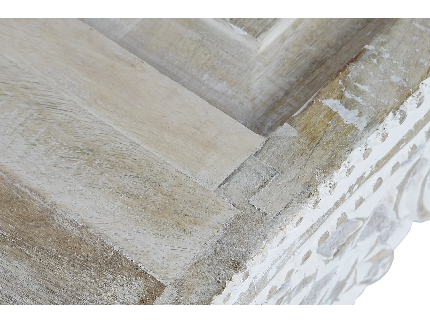 Mango bijzettafel 89x63,5x25,4 cm, wit, Decape