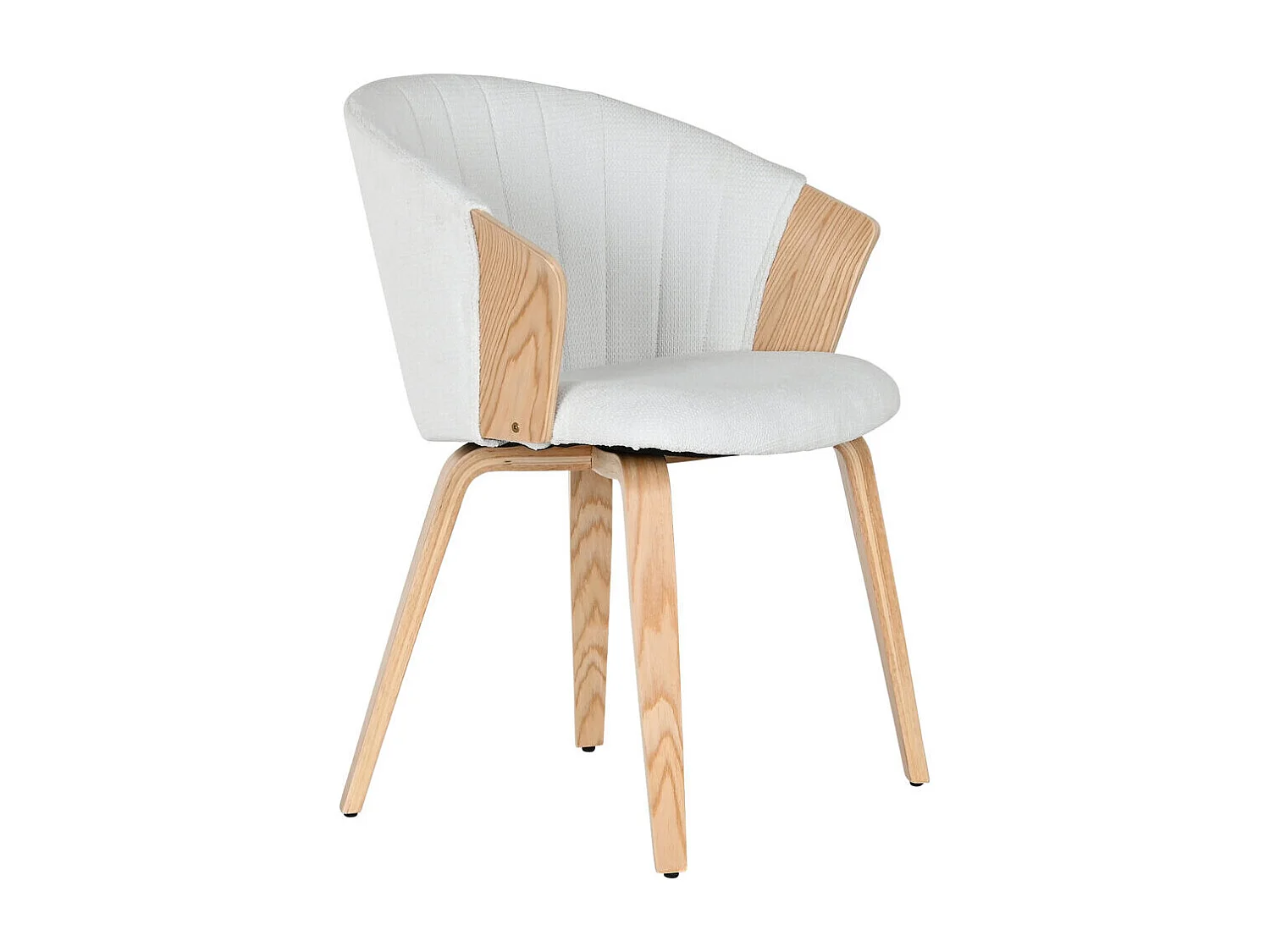 Sedia in legno e poliestere 60X57,5X75 Bianco