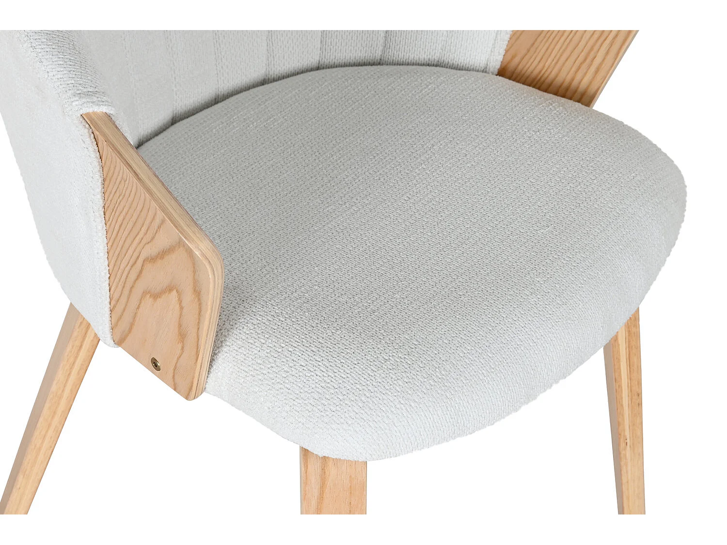 Sedia in legno e poliestere 60X57,5X75 Bianco