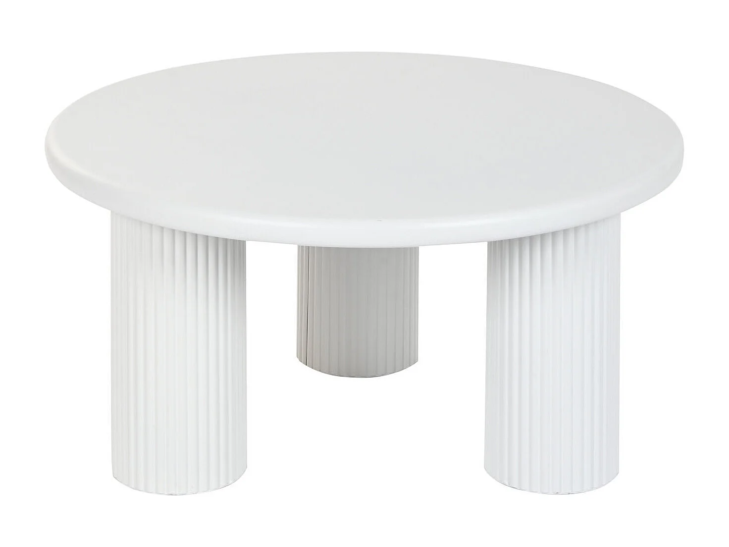 Metalen bijzettafel 75x75x40 wit