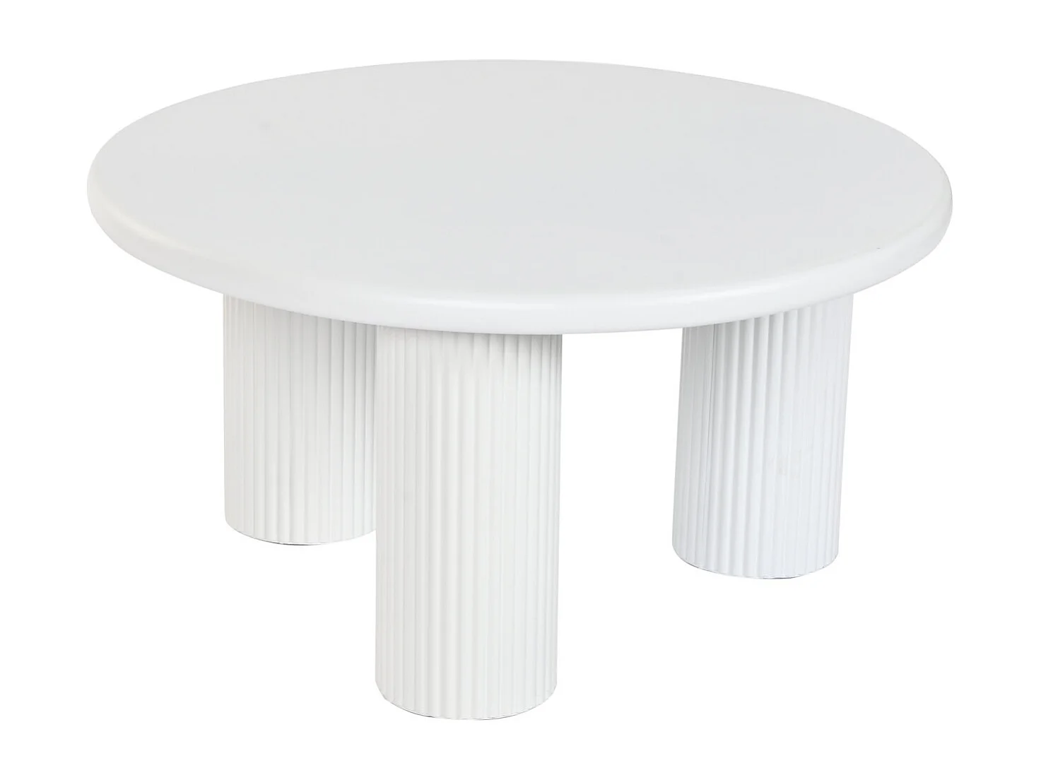 Metalen bijzettafel 75x75x40 wit