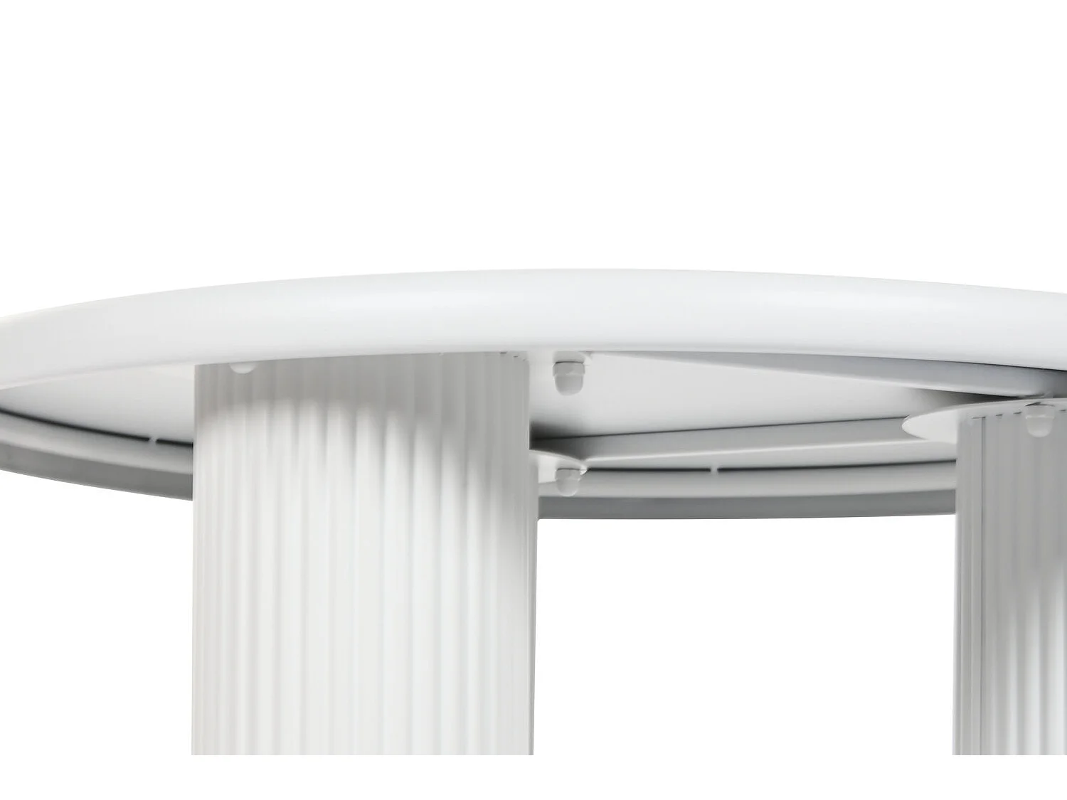 Metalen bijzettafel 75x75x40 wit