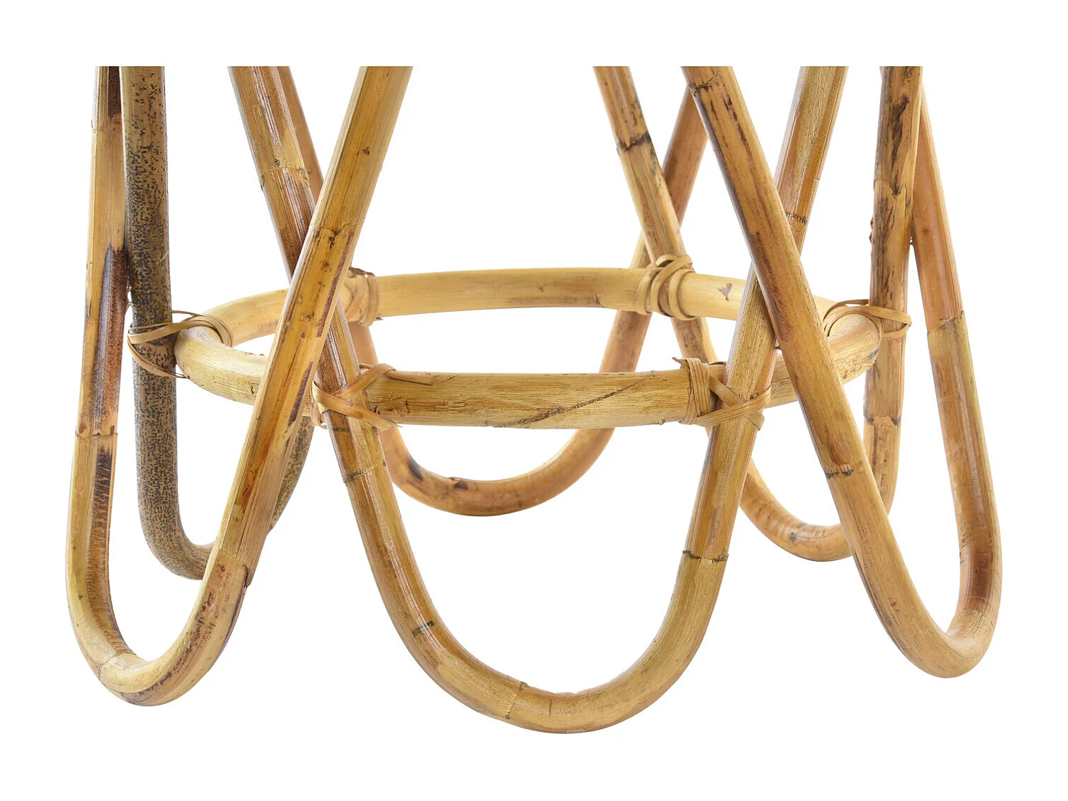 Mesa lateral de rattan 38x38x41,7 marrom natural