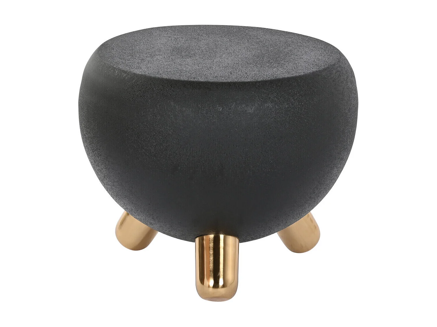 Mesa lateral de ferro 51x51x44 com acabamento rústico preto