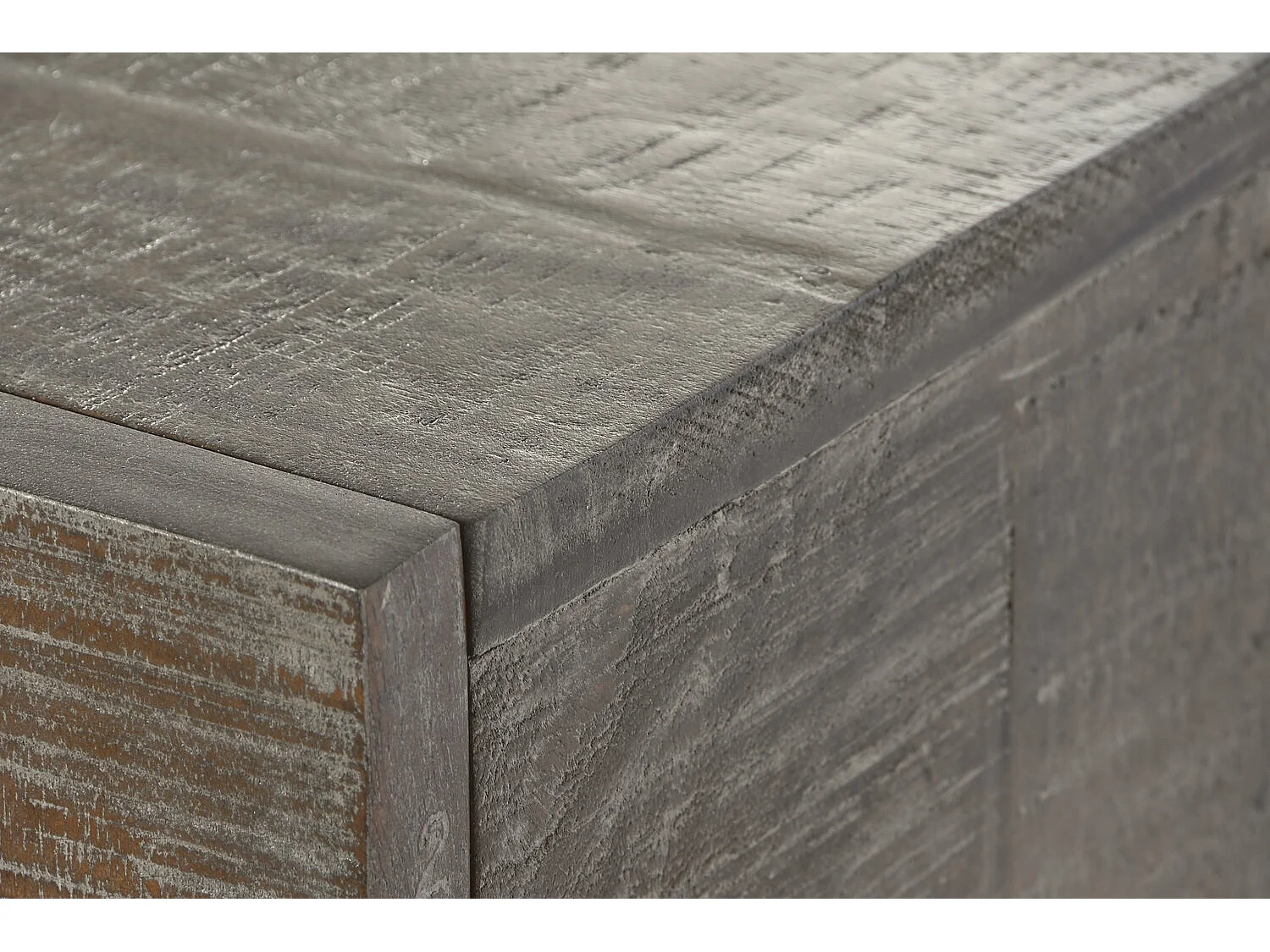 Buffet metalen handgreep 180x40x80 donkerbruin cirkel