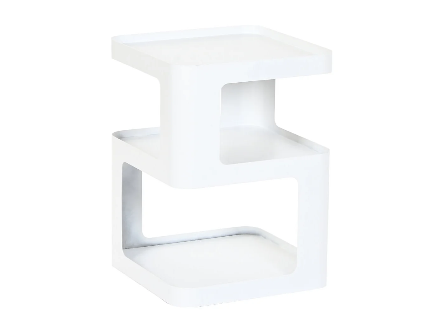 Mesa lateral de metal 40x40x54 branca
