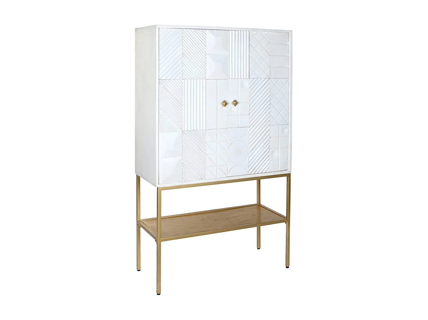 Credenza in metallo Mango 91X44X152 Bianco