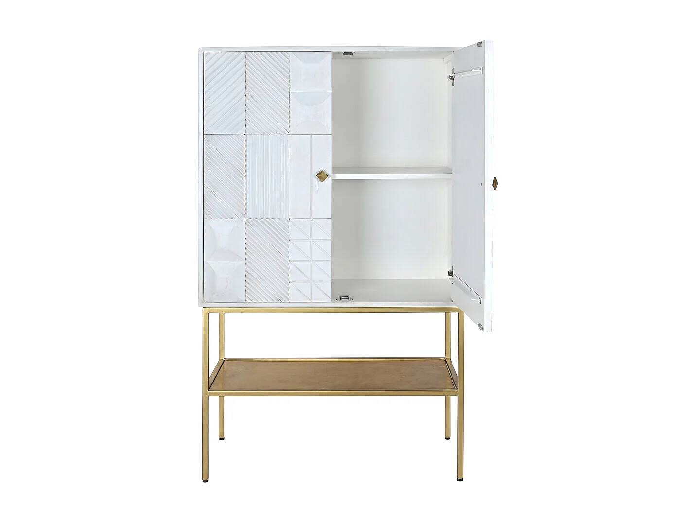 Credenza in metallo Mango 91X44X152 Bianco