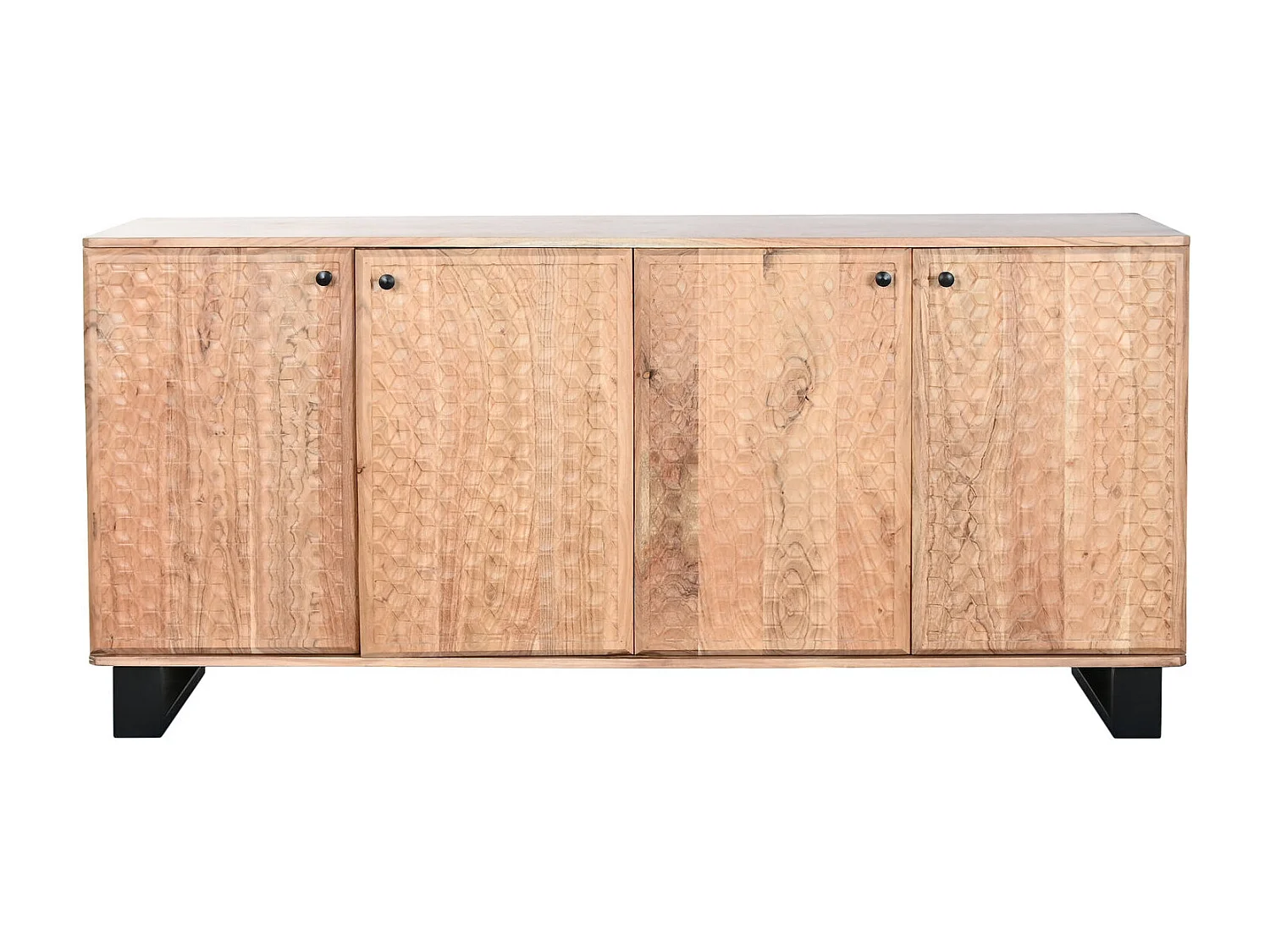 Buffet de metal de acácia 170x40x80