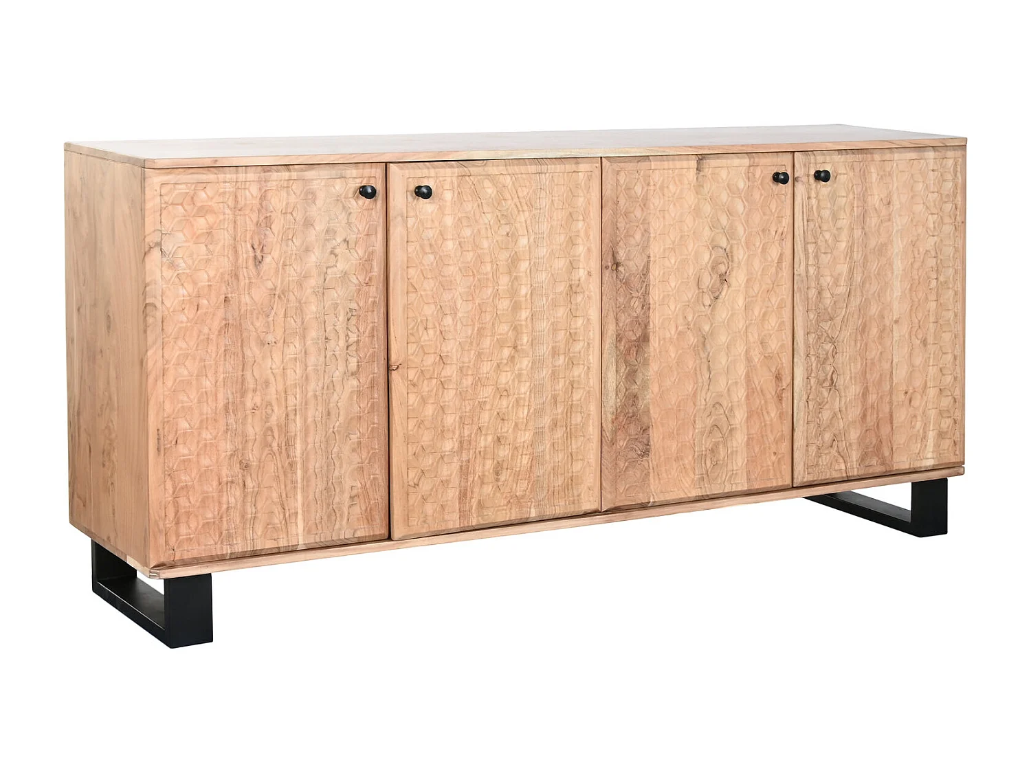 Buffet de metal de acácia 170x40x80