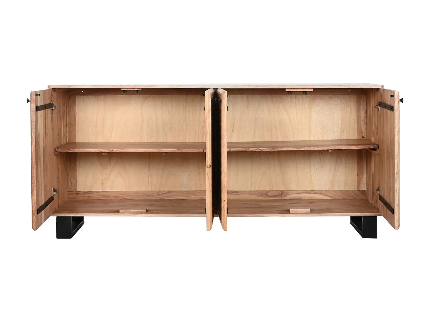 Buffet de metal de acácia 170x40x80