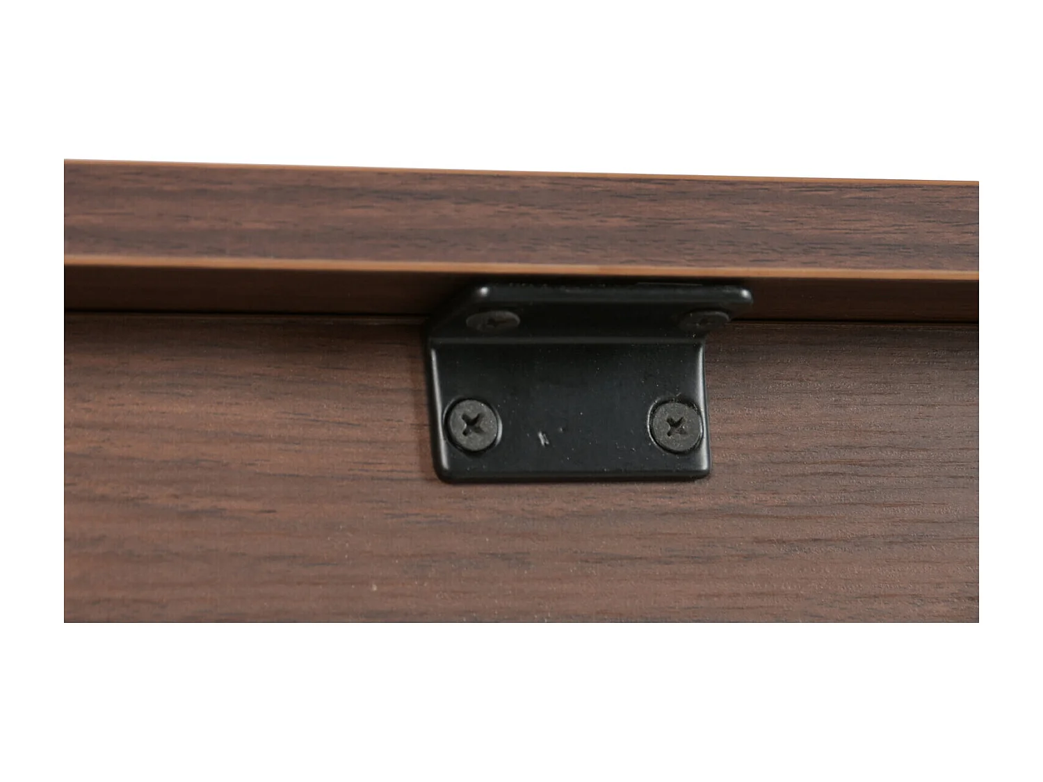 Buffetkast van MDF en metaal, 180x40x73,5 cm, bruin marmerlook.