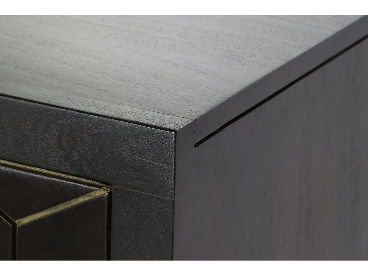 Buffet Acacia Metallo 160X40X90 Marrone Scuro