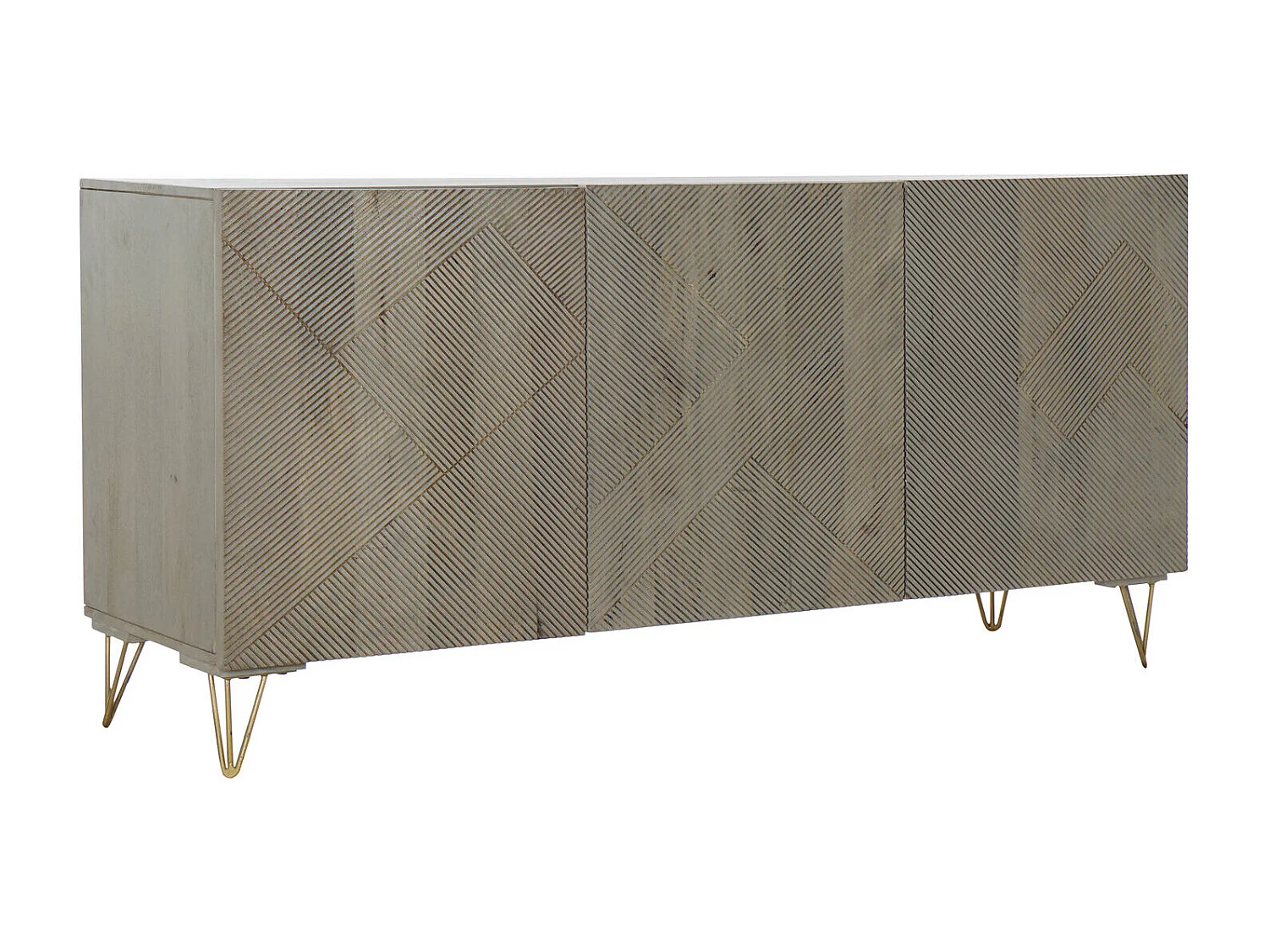 Puxador de metal para buffet 160x45x75 cinza