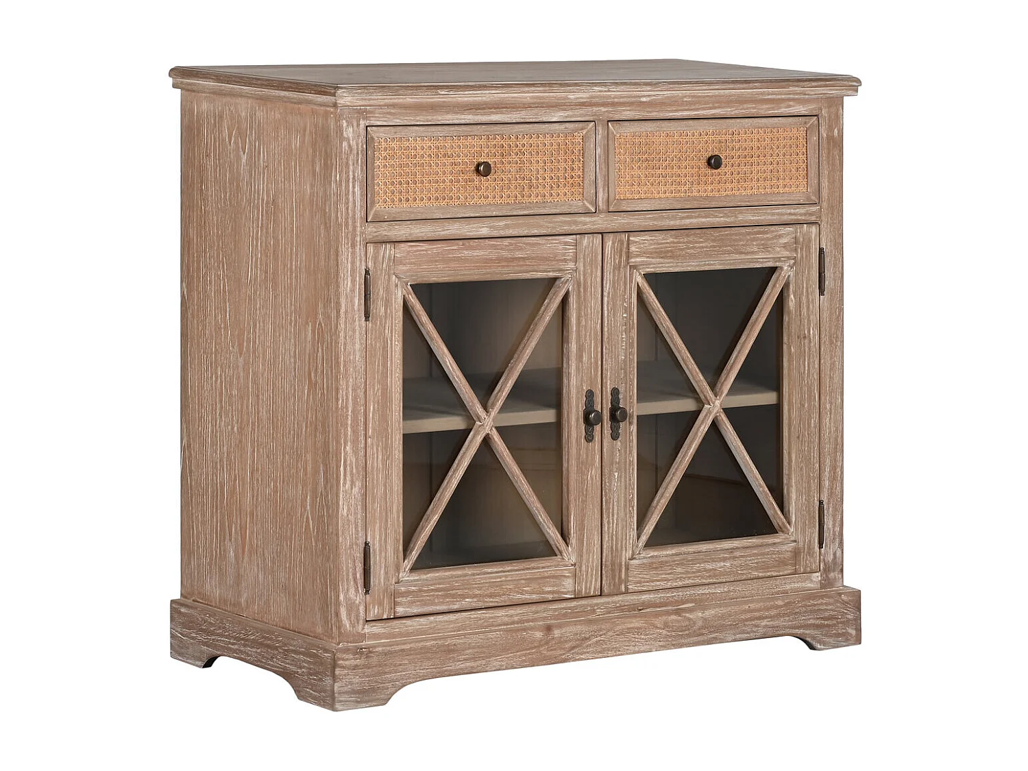 Bayur Ratan houten dressoir 100x45x90