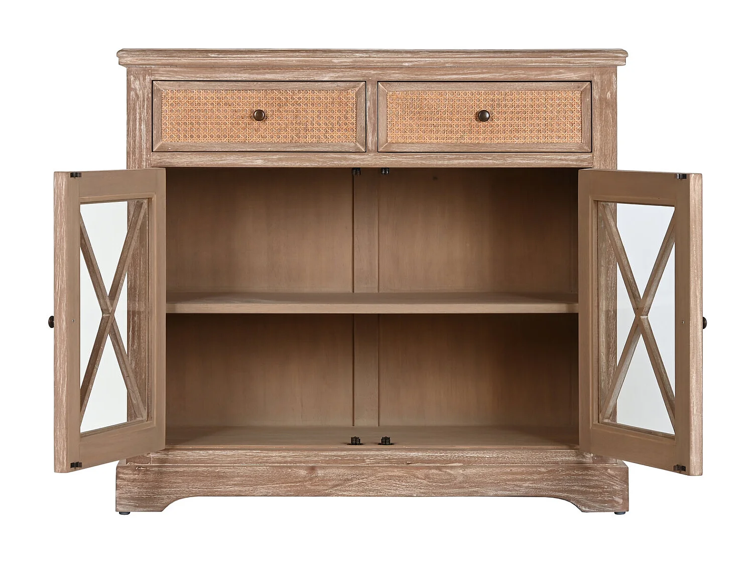 Bayur Ratan houten dressoir 100x45x90