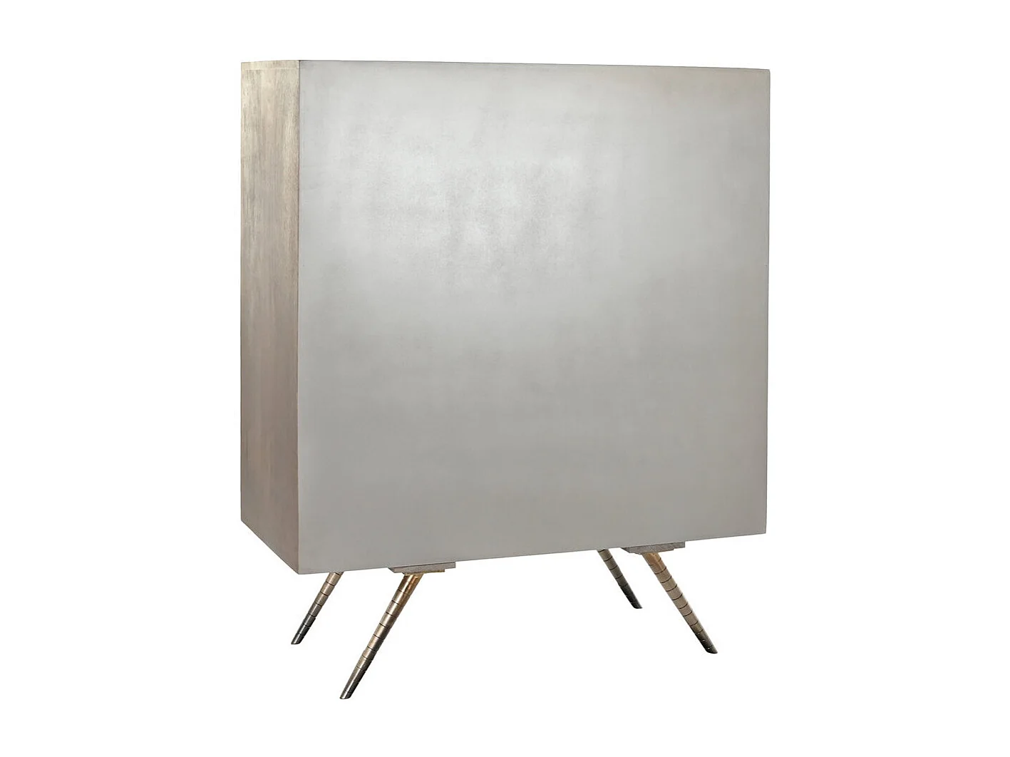 Aparador com puxador de latão, 93 x 41 x 114 mm, losango branco