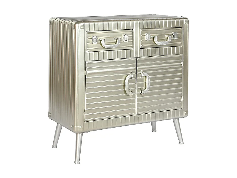 Credenza in metallo MDF 80X39X82 Argento