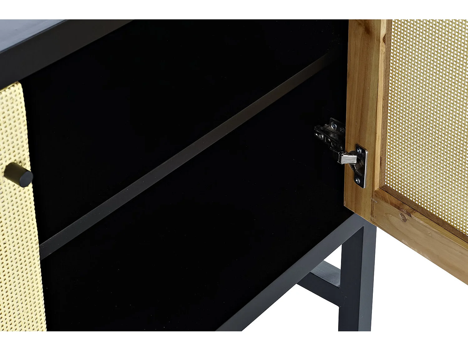 Buffet Abeto Ratan 120X38X76 Negro