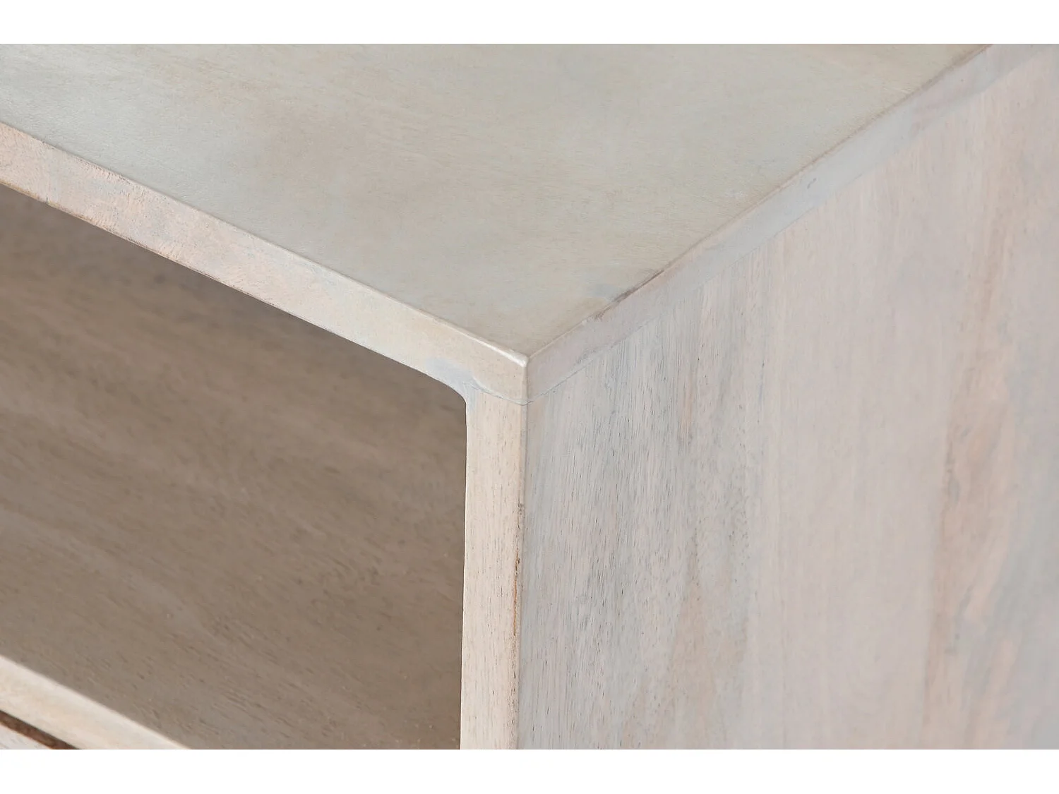 Mango tv-meubel 130x40x45 cm met witte rand