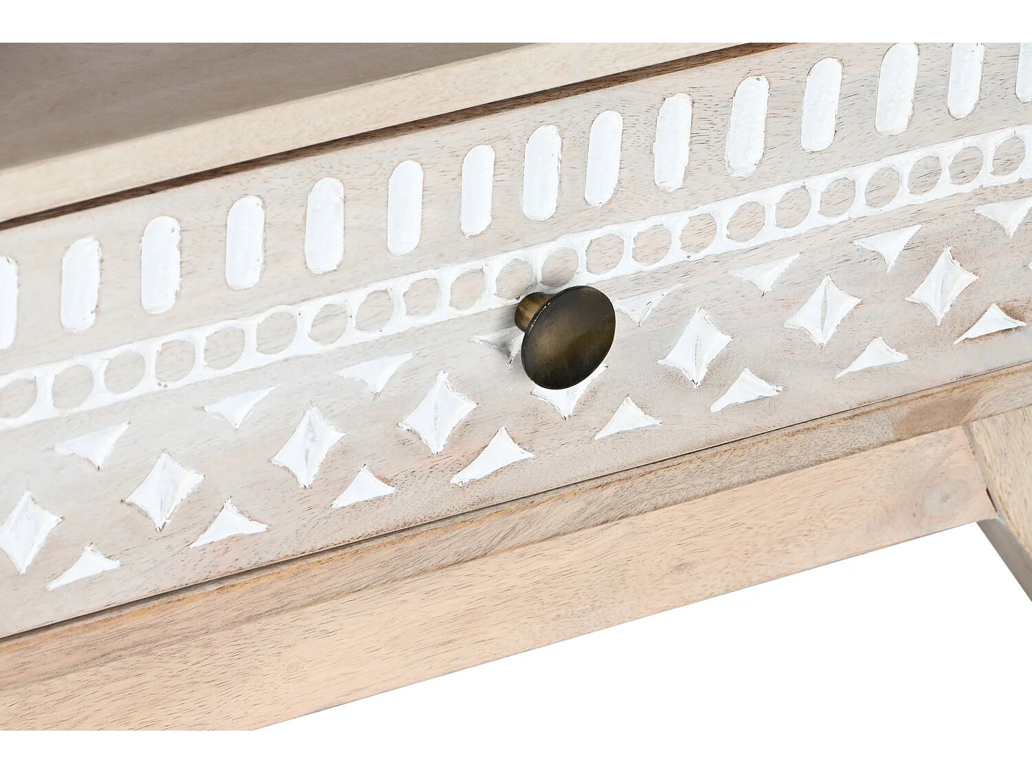 Mango tv-meubel 130x40x45 cm met witte rand