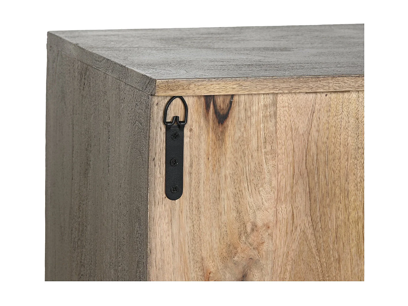 Houten tv-meubel 200x40x61 cm, gesneden, grijs