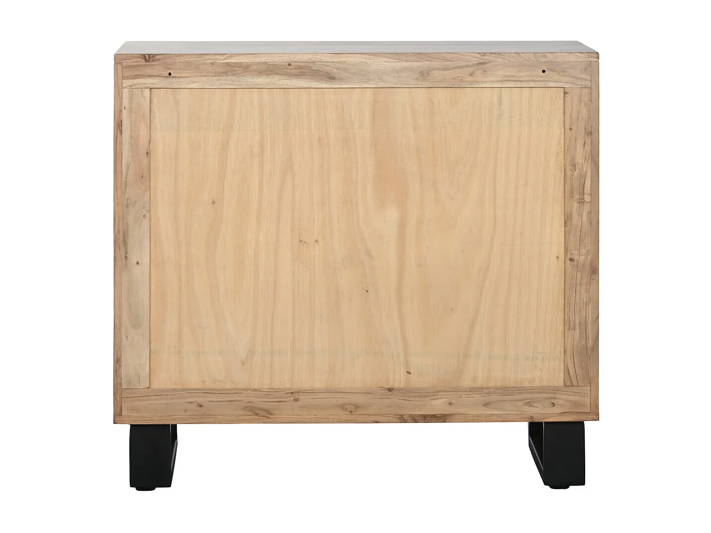 Aparador de metal em acácia 88x40x80