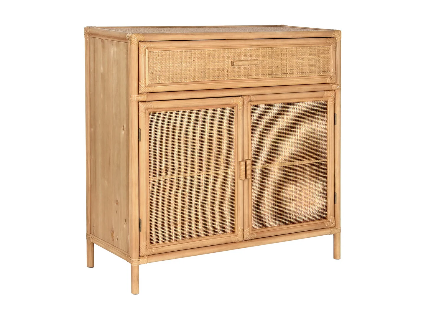 Dressoir van vurenhout 100x40x100 cm, 1 lade, naturel