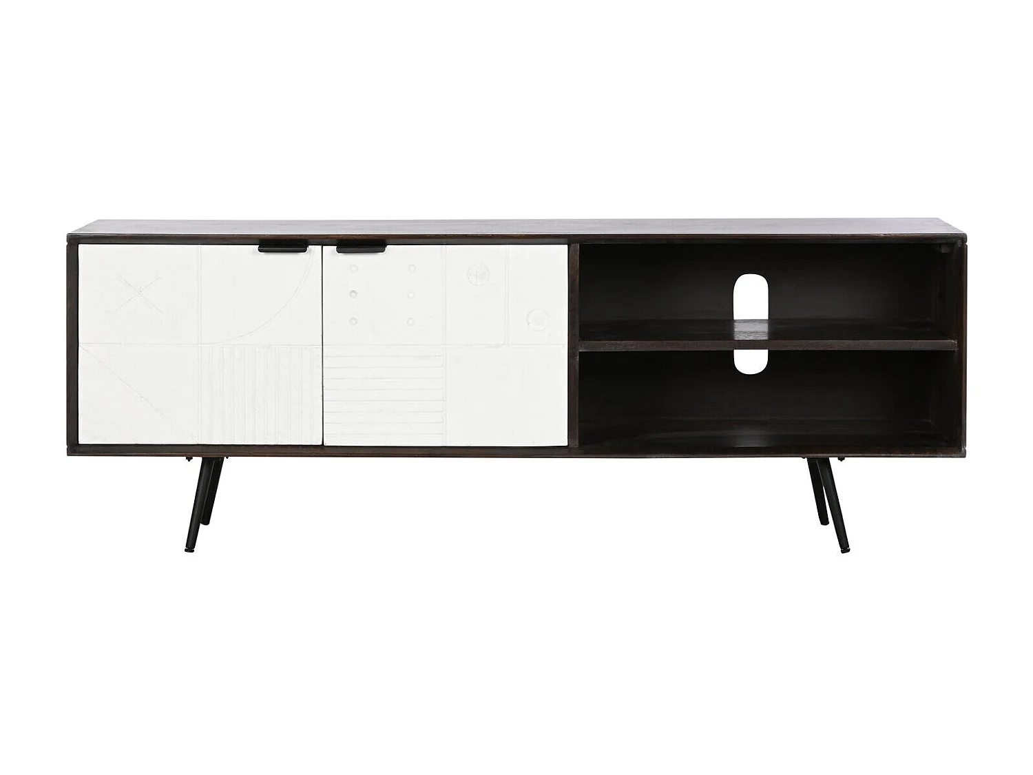 Mango tv-meubel 140x35x50 donkerbruin