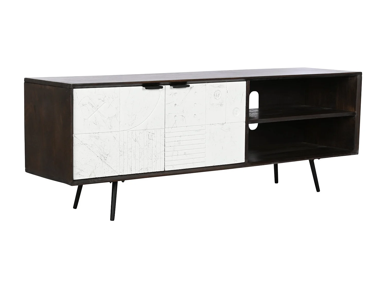 Mango tv-meubel 140x35x50 donkerbruin
