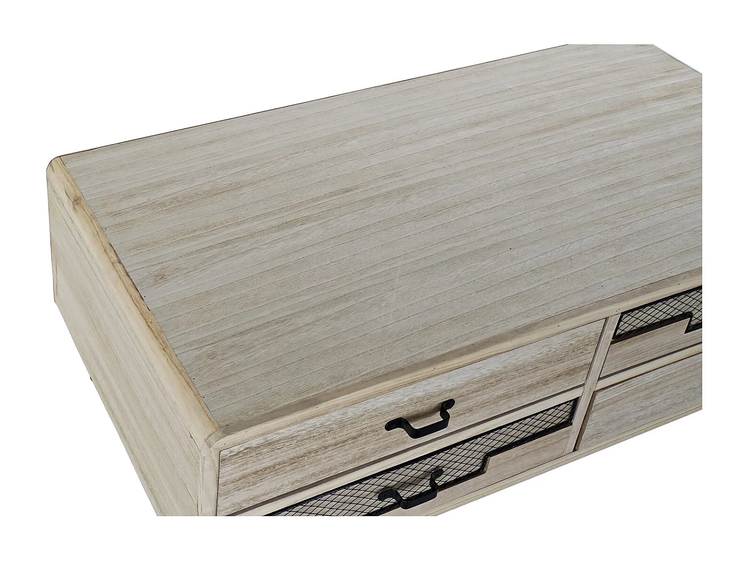 Mobile TV in metallo Paulownia 115X61X43 Naturale