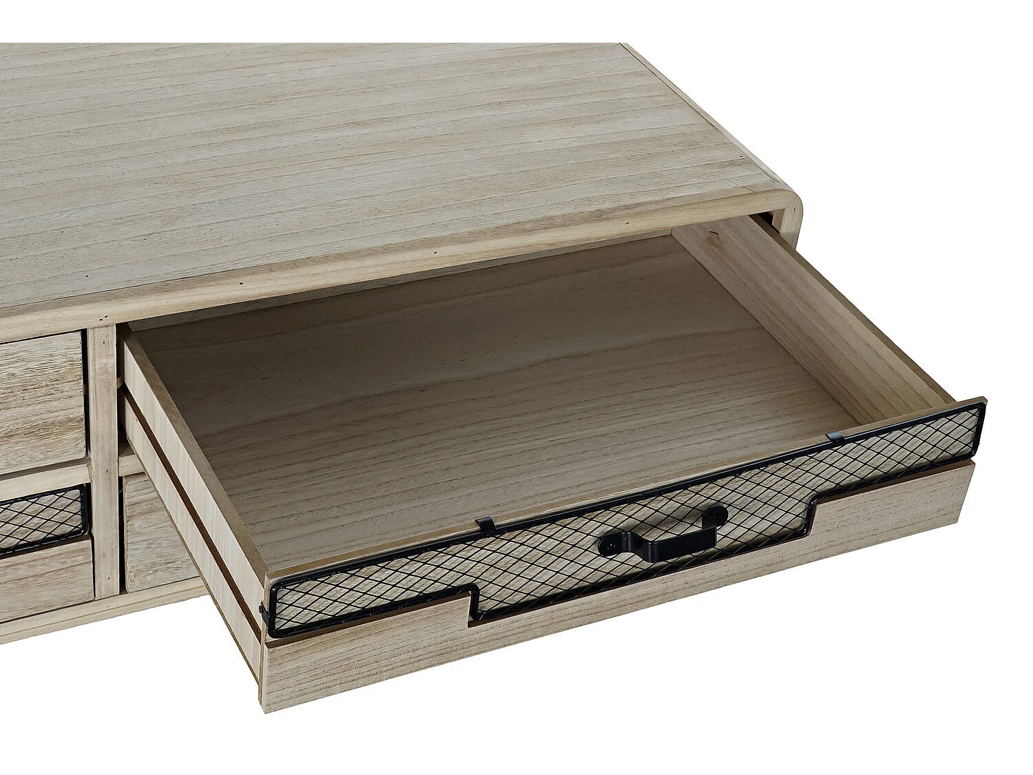 Mobile TV in metallo Paulownia 115X61X43 Naturale