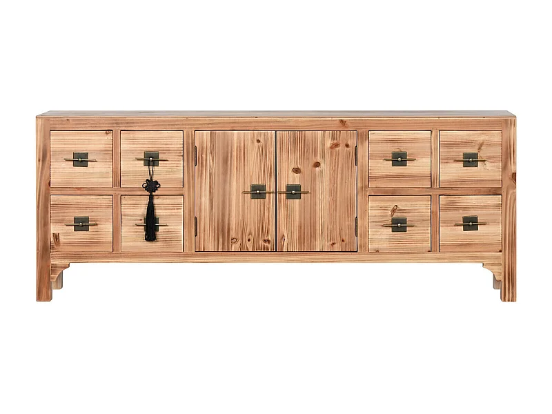 Mueble Tv Abeto Mdf 130X24X51 Oriental Natural