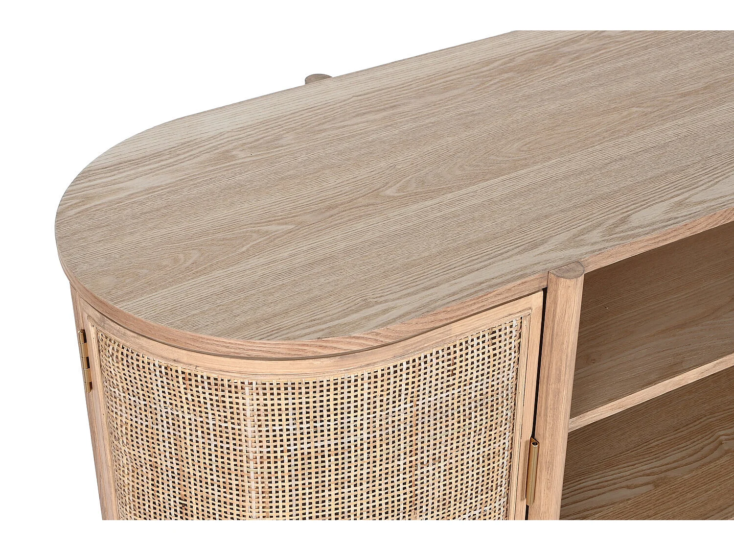 Mobile TV in rattan di legno di caucciù 120X43,5X60 naturale