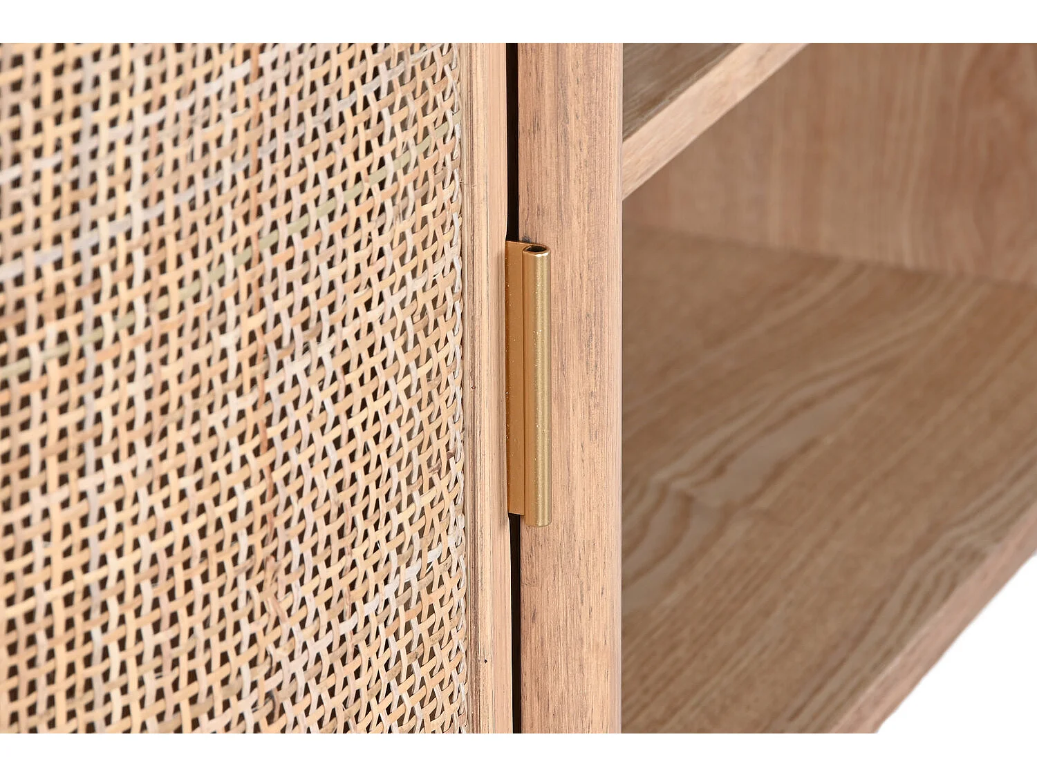 Mobile TV in rattan di legno di caucciù 120X43,5X60 naturale