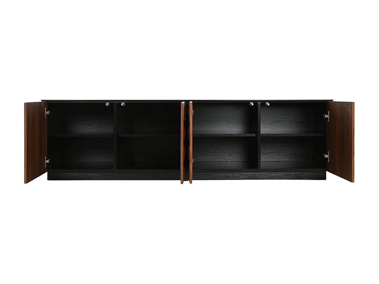 Mueble Tv Mdf 161,2X40X45,5 Rombos Negro