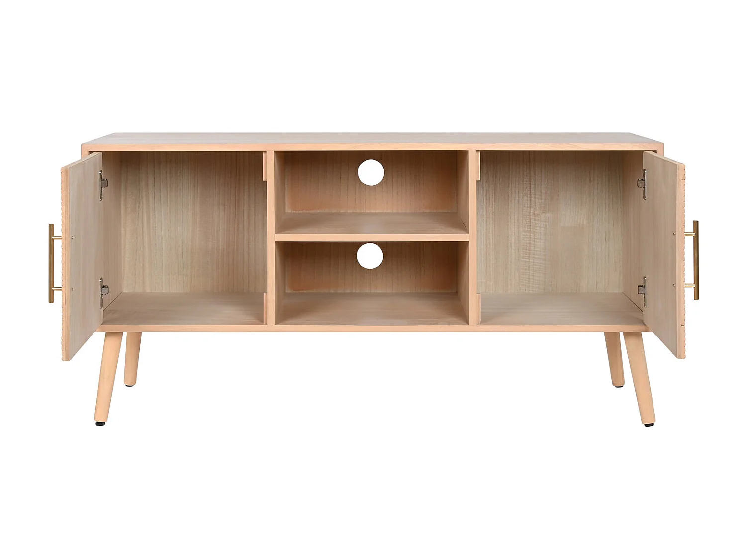 Mobile TV in MDF Paulownia 120X40X60 Naturale