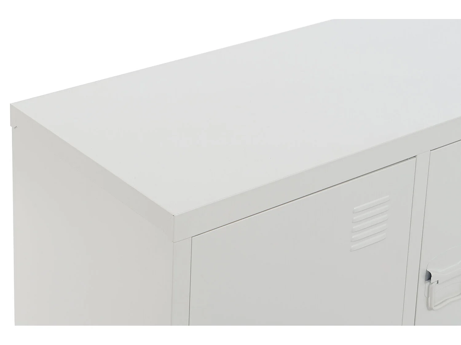 Armário de TV de metal 120x40x58, branco.